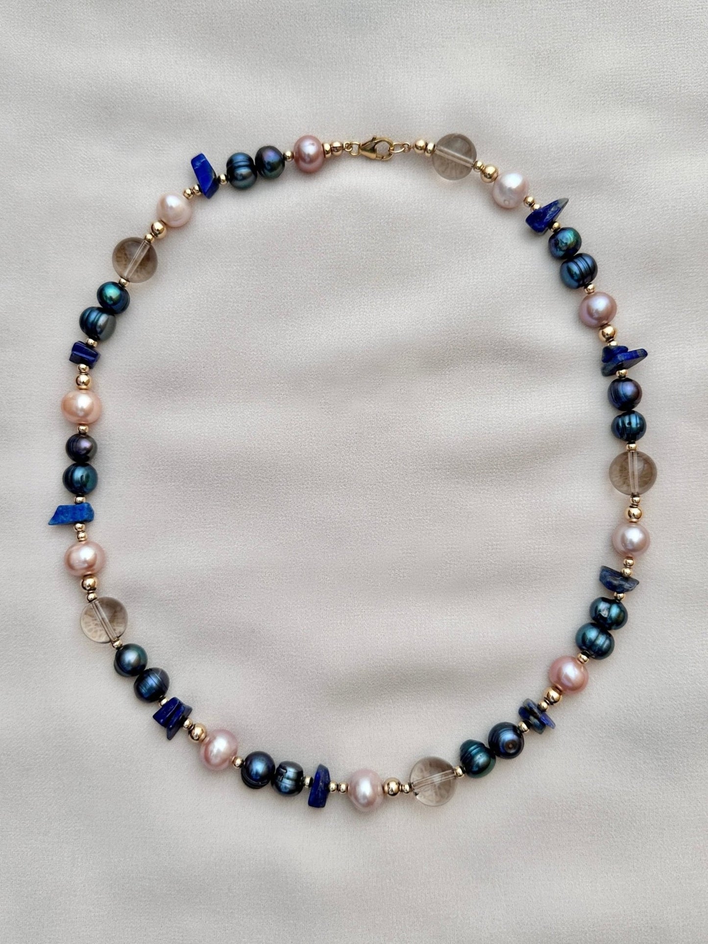 ALEKS Pearl Beaded Gemstone Necklace