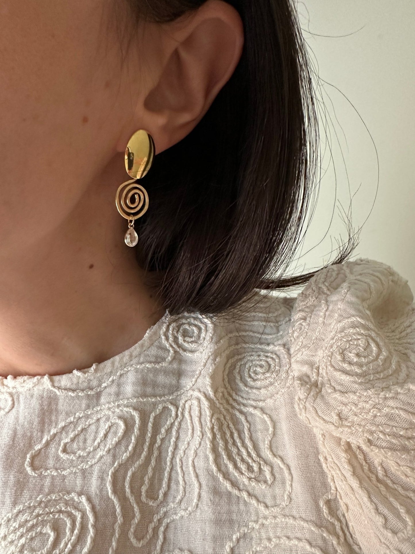 GAEL Gold Gemstone Earrings