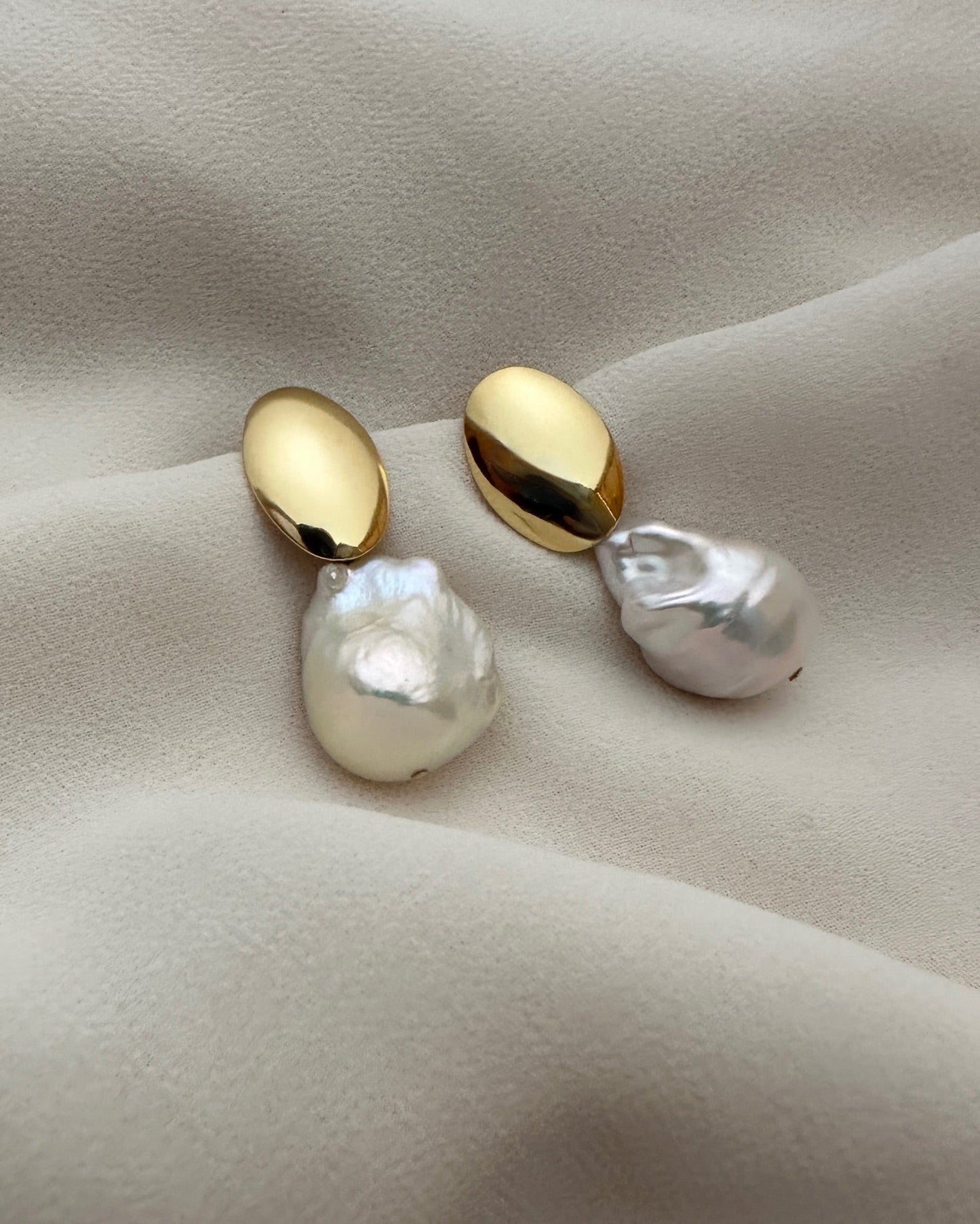 JULIANA PEARL EARRINGS | Gold-Filled Large Baroque Pearl Drop Earrings