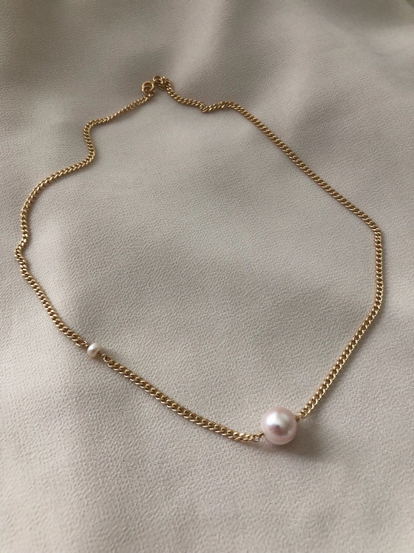 LENA Gold Pearl Necklace