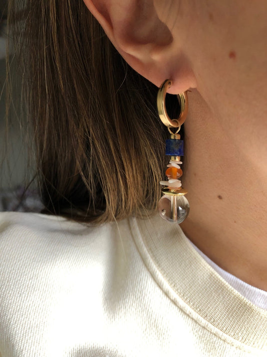 PAVIA GEMSTONE EARRINGS