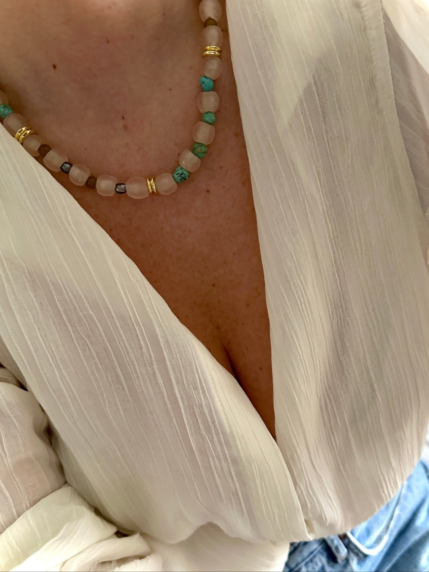 SUNA Pearl Beaded Necklace