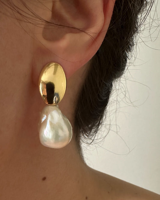 JULIANA Gold Pearl Earrings