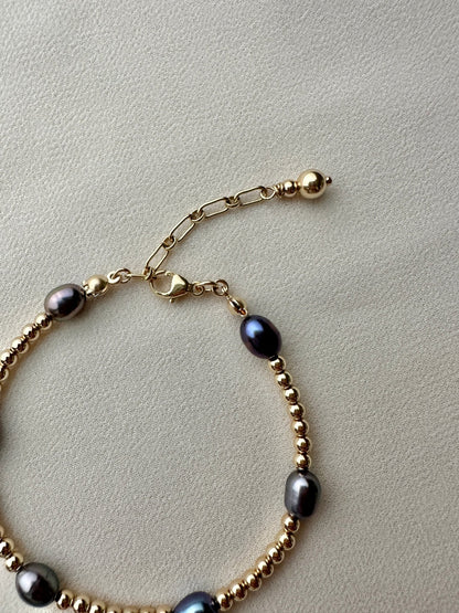 ADRIANA PEARL BRACELET | 14kt Gold-Filled Tahitian Pearl Bracelet