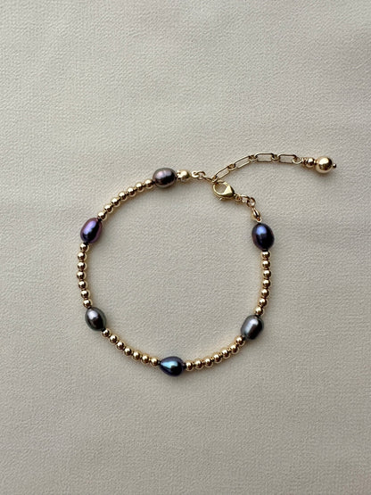 ADRIANA PEARL BRACELET | 14kt Gold-Filled Tahitian Pearl Bracelet