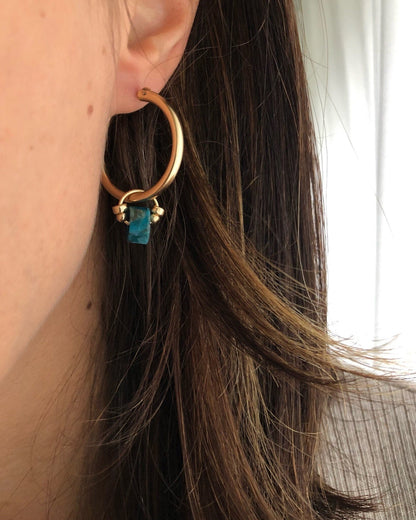AUDRA GEMSTONE HOOPS