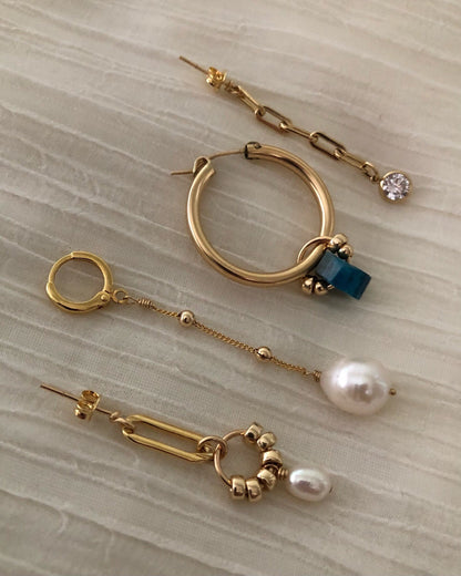 AUDRA GEMSTONE HOOPS