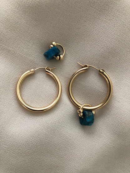 AUDRA GEMSTONE HOOPS