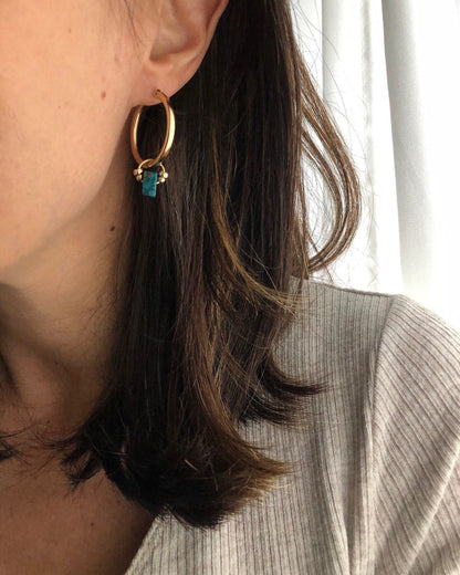 AUDRA GEMSTONE HOOPS