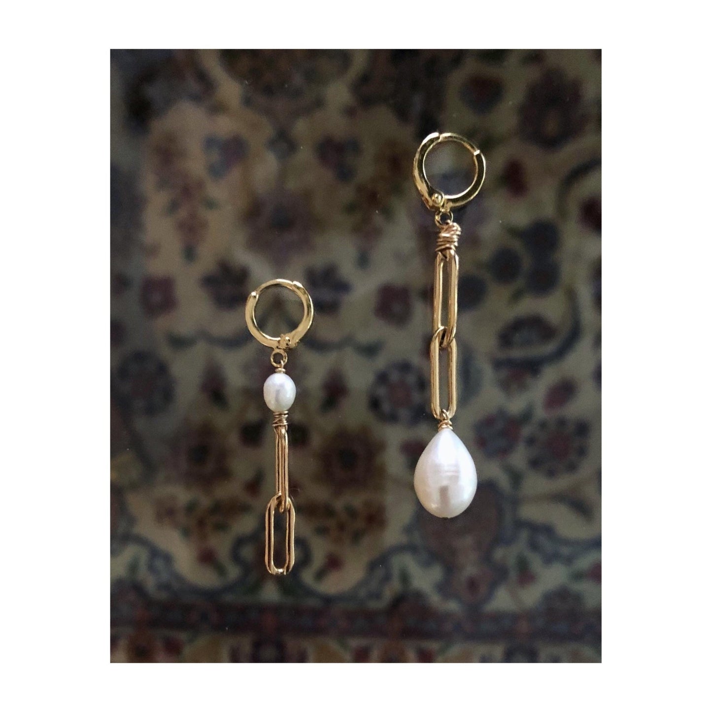 AYA Pearl Chain Earrings