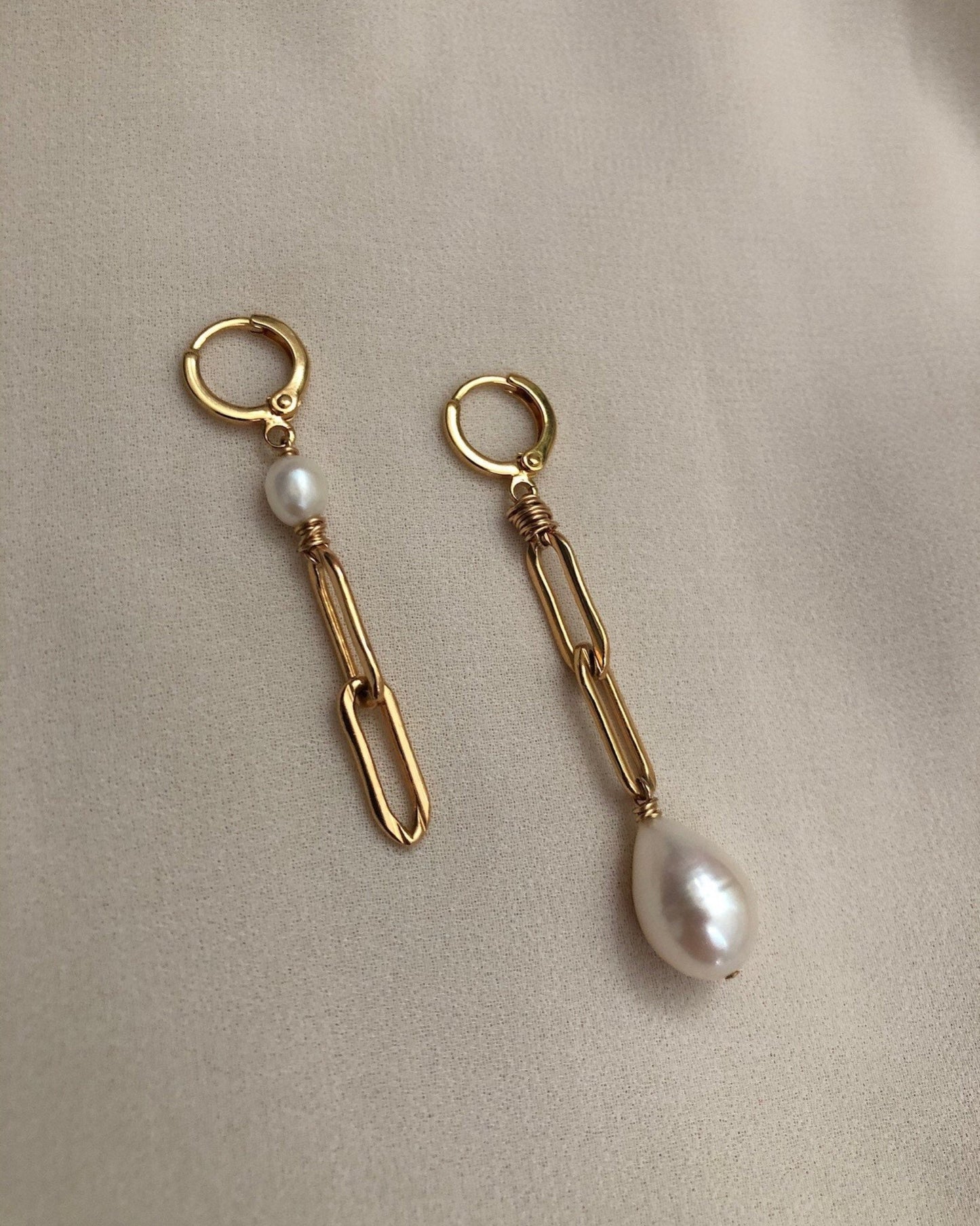 AYA Pearl Chain Earrings