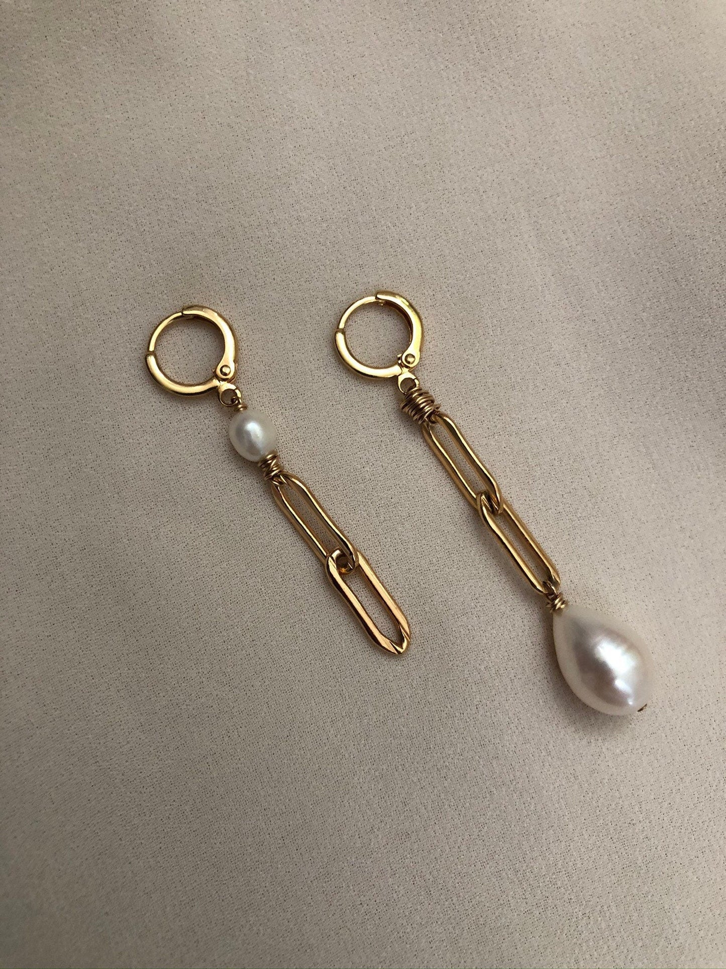 AYA Pearl Chain Earrings