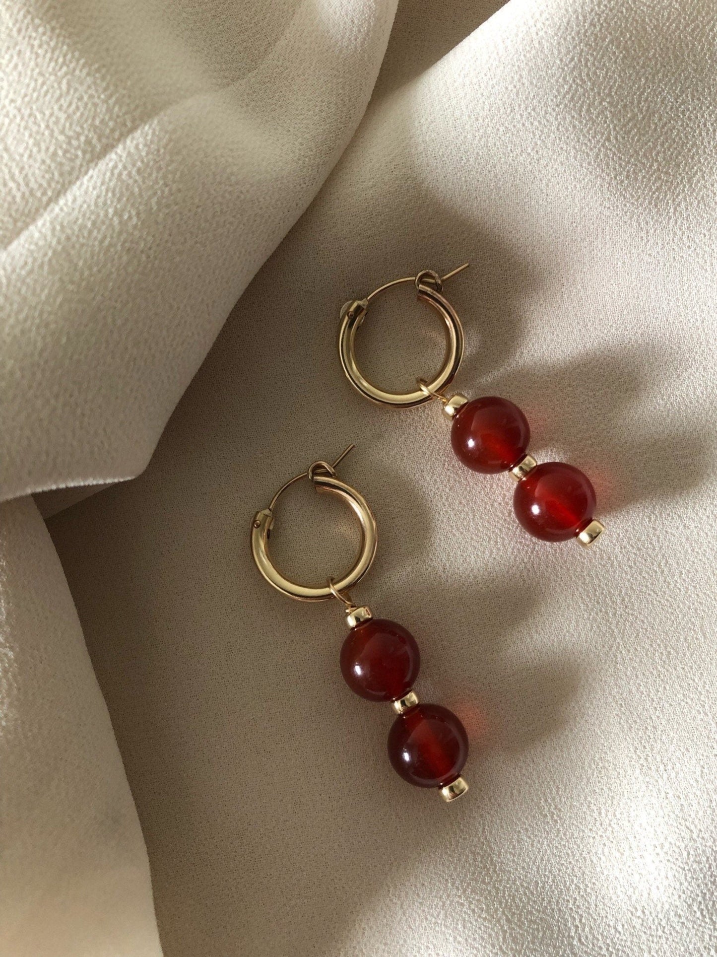 CARMEN Gemstone Hoop Earrings