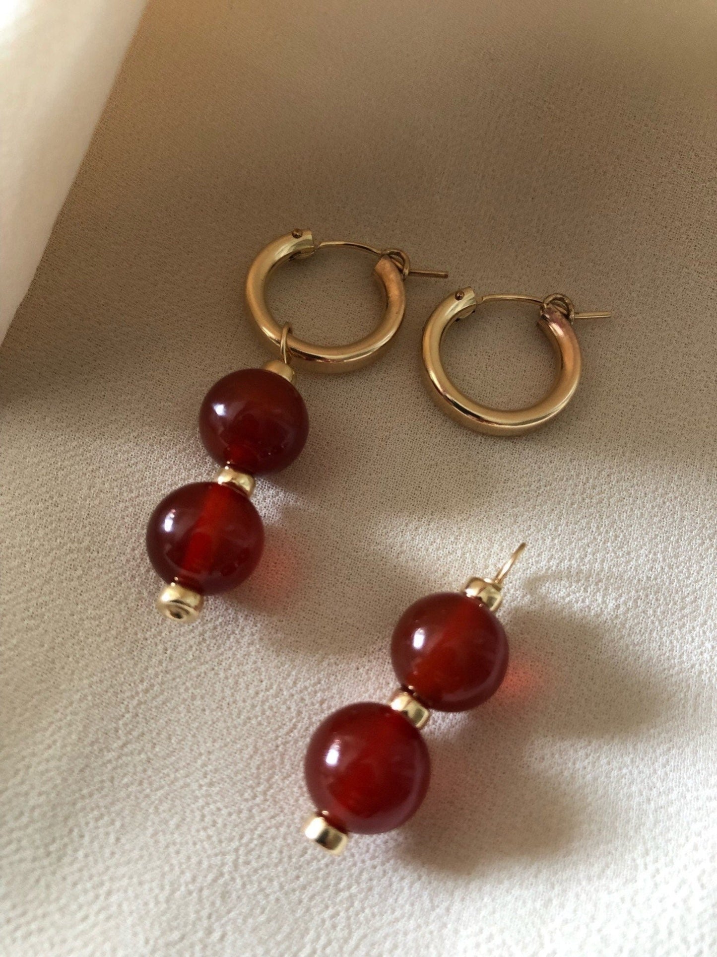 CARMEN Gemstone Hoop Earrings