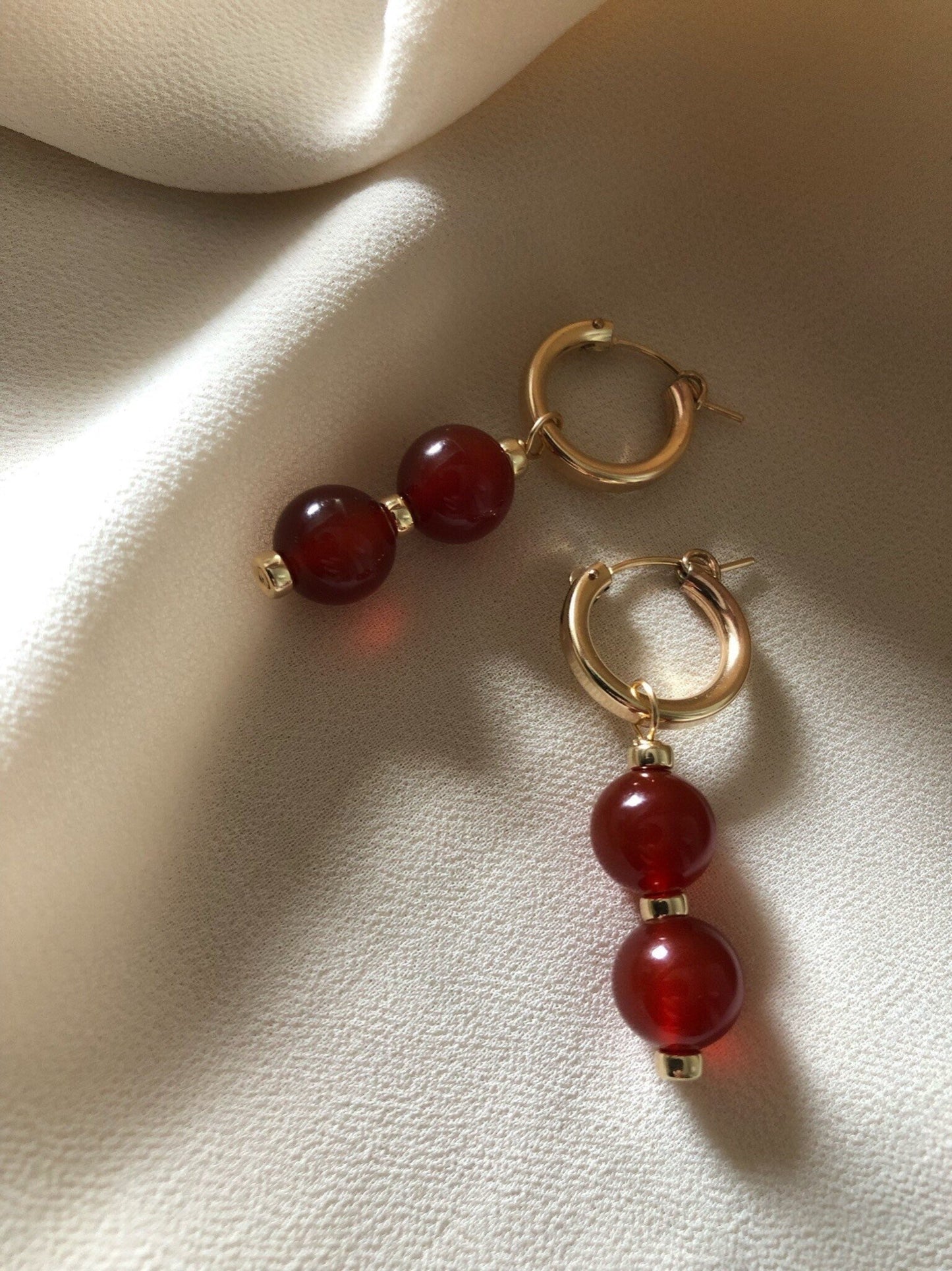 CARMEN Gemstone Hoop Earrings