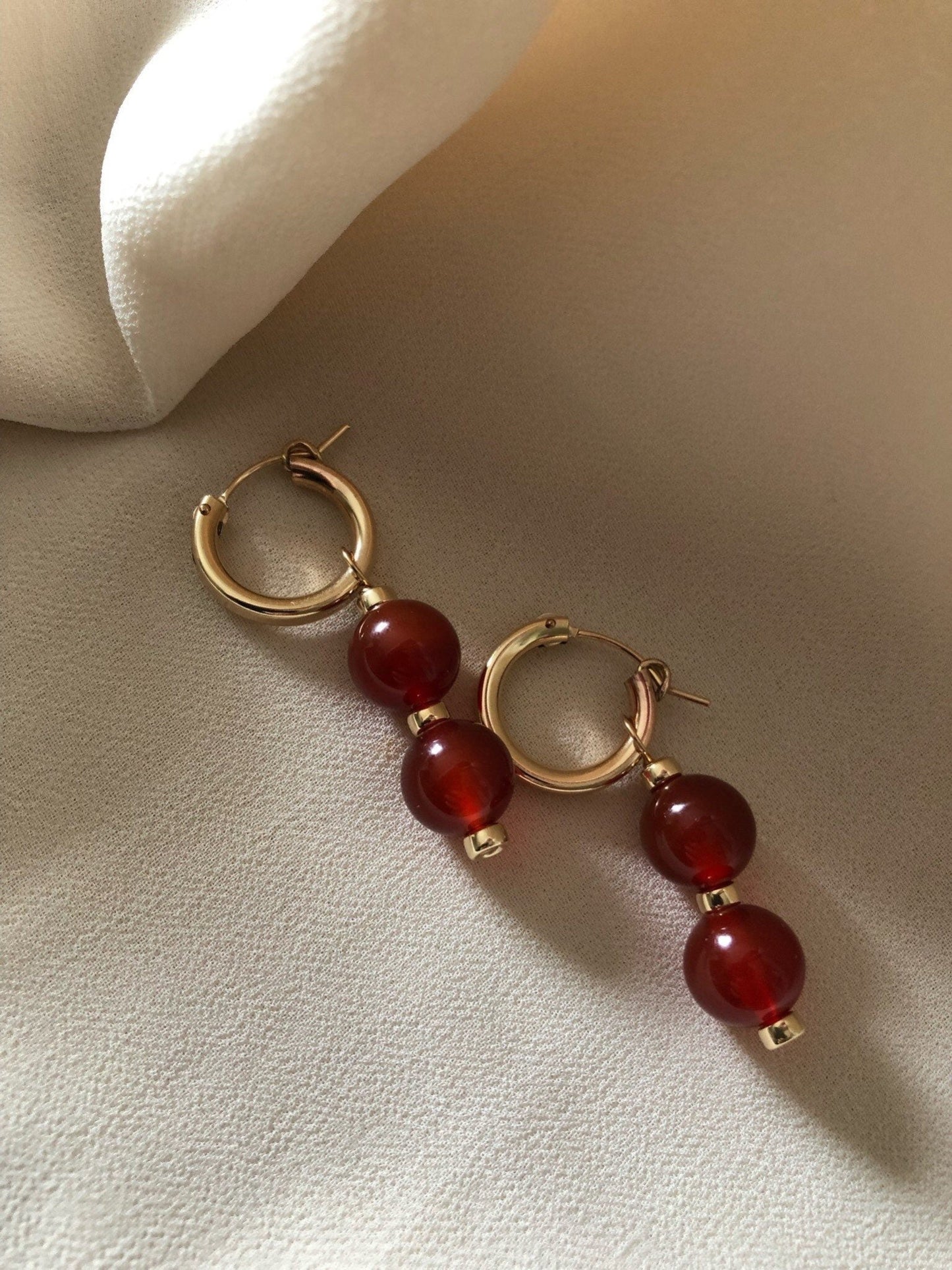 CARMEN Gemstone Hoop Earrings