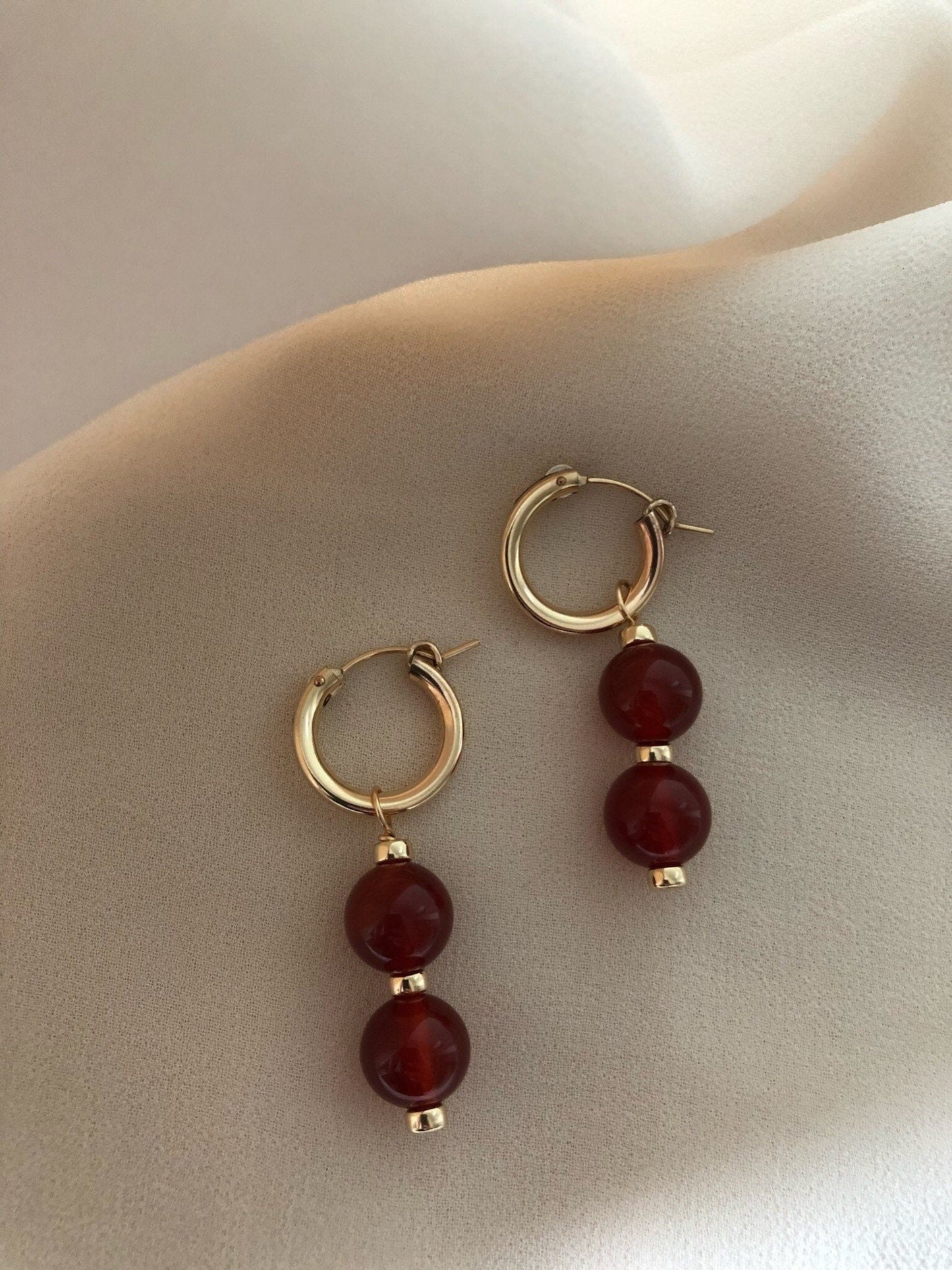 CARMEN Gemstone Hoop Earrings