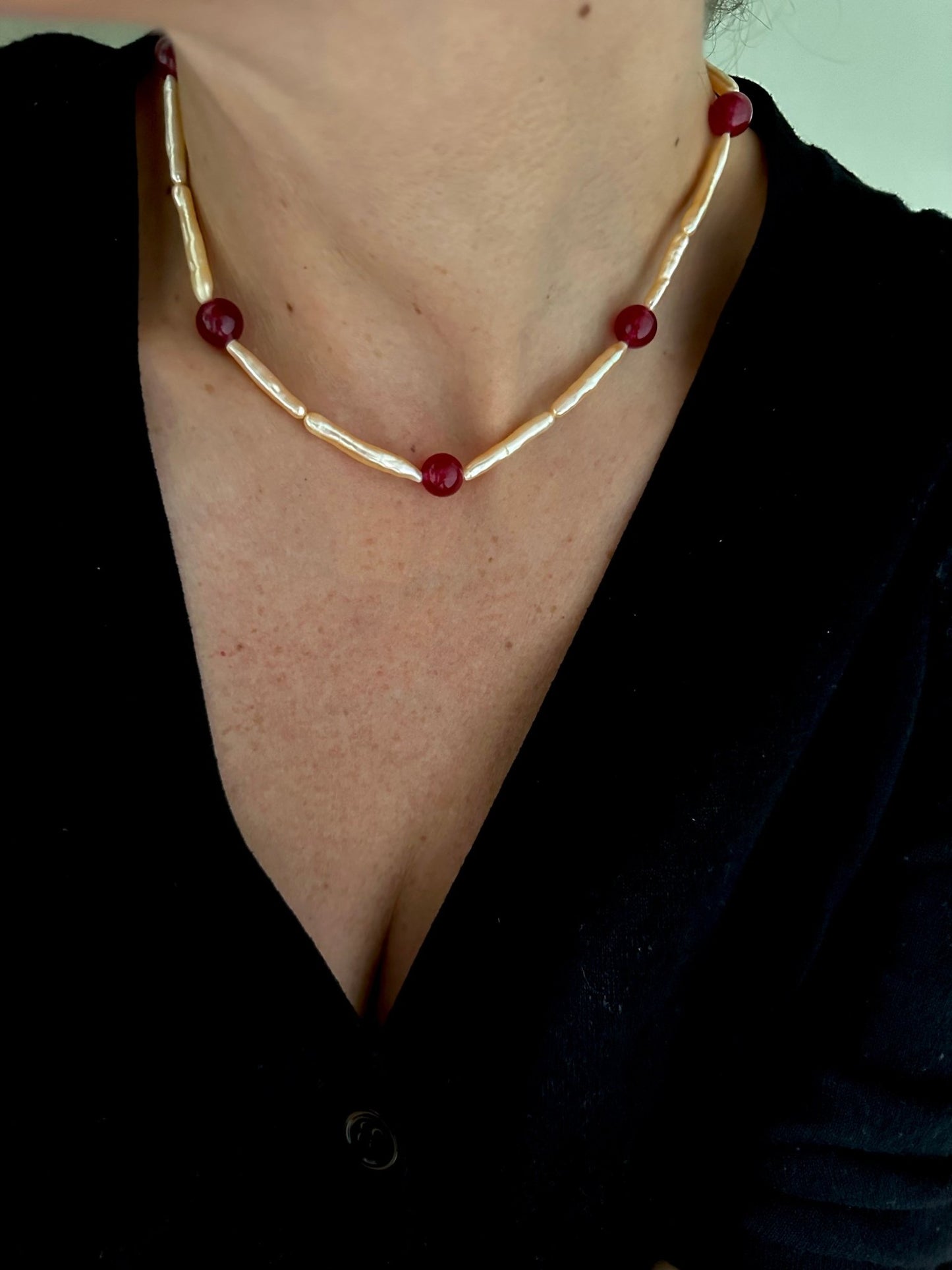 CHERRI Pearl Beaded Necklace