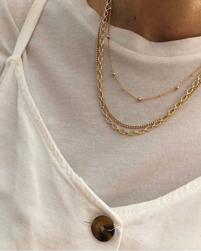 ESTELLE CHAIN NECKLACE | Gold-Filled Ball Chain Dainty Necklace