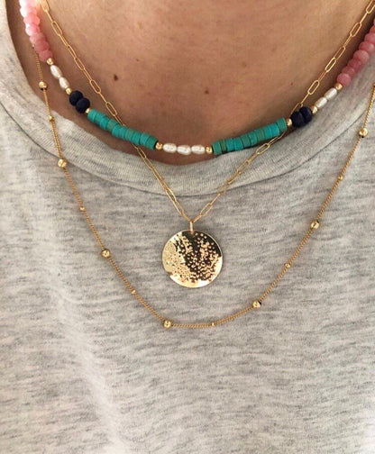 ESTELLE CHAIN NECKLACE | Gold-Filled Ball Chain Dainty Necklace