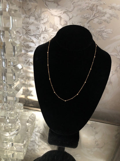 ESTELLE CHAIN NECKLACE | Gold-Filled Ball Chain Dainty Necklace