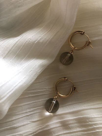 GIA QUARTZ HOOPS