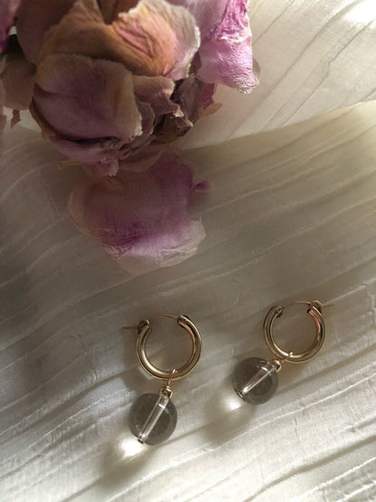 GIA QUARTZ HOOPS