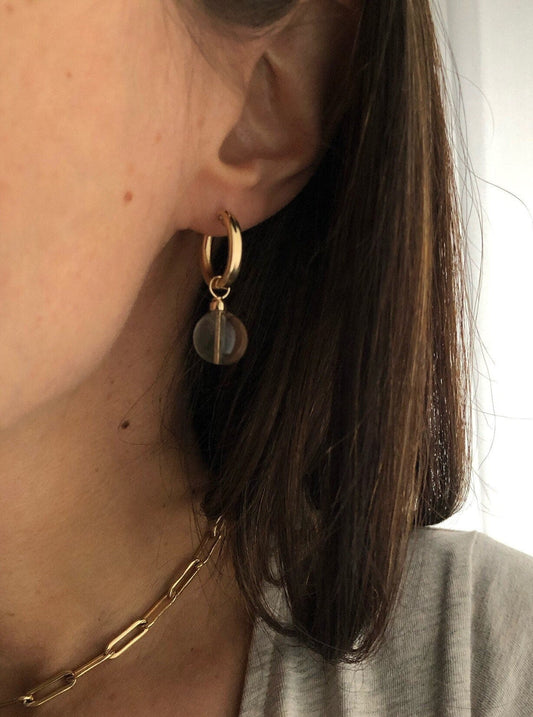 GIA QUARTZ HOOPS