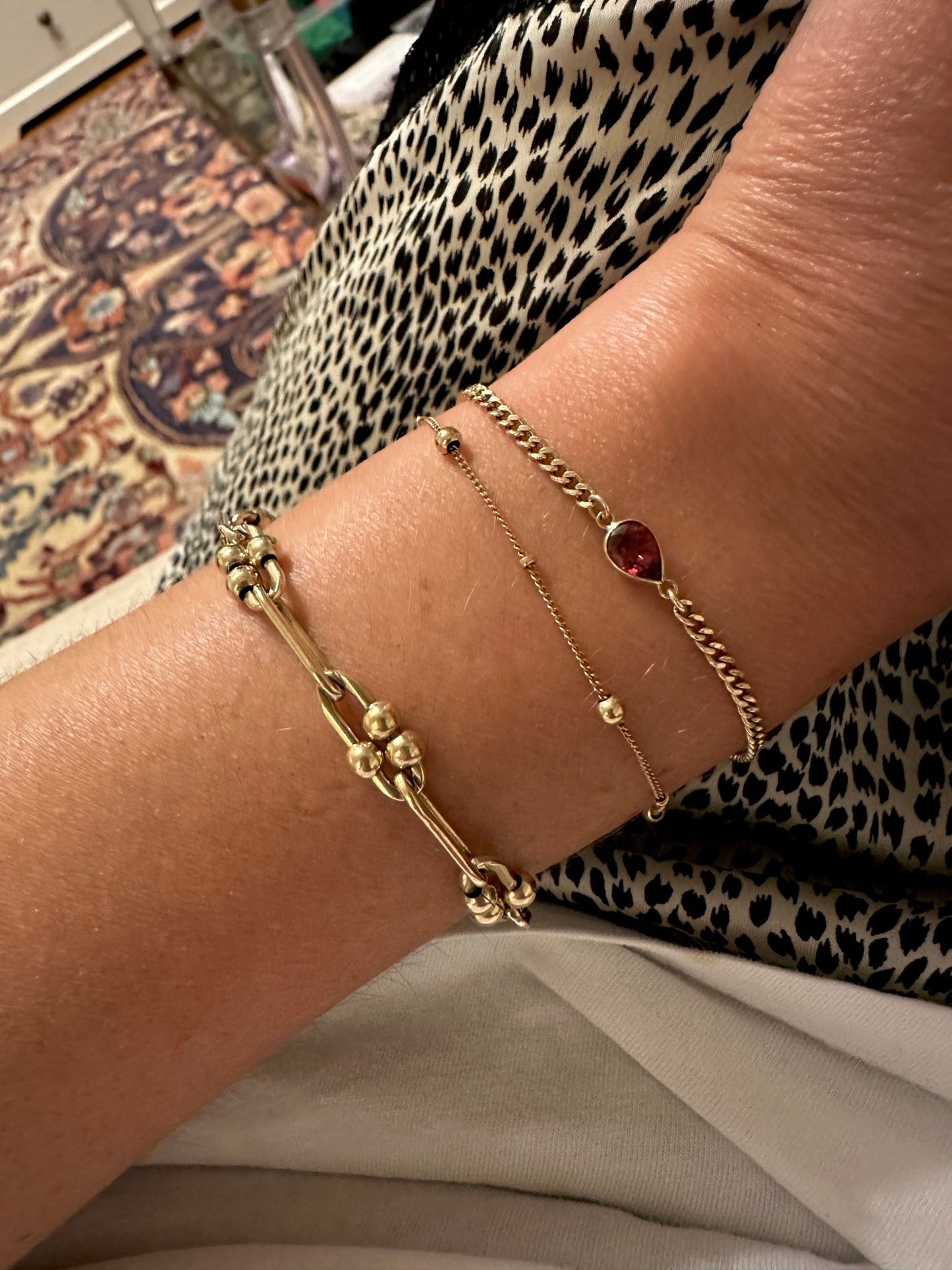 GIGI BRACELET | 14k Gold-Filled Long Link Paperclip Ball Chain Bracelet