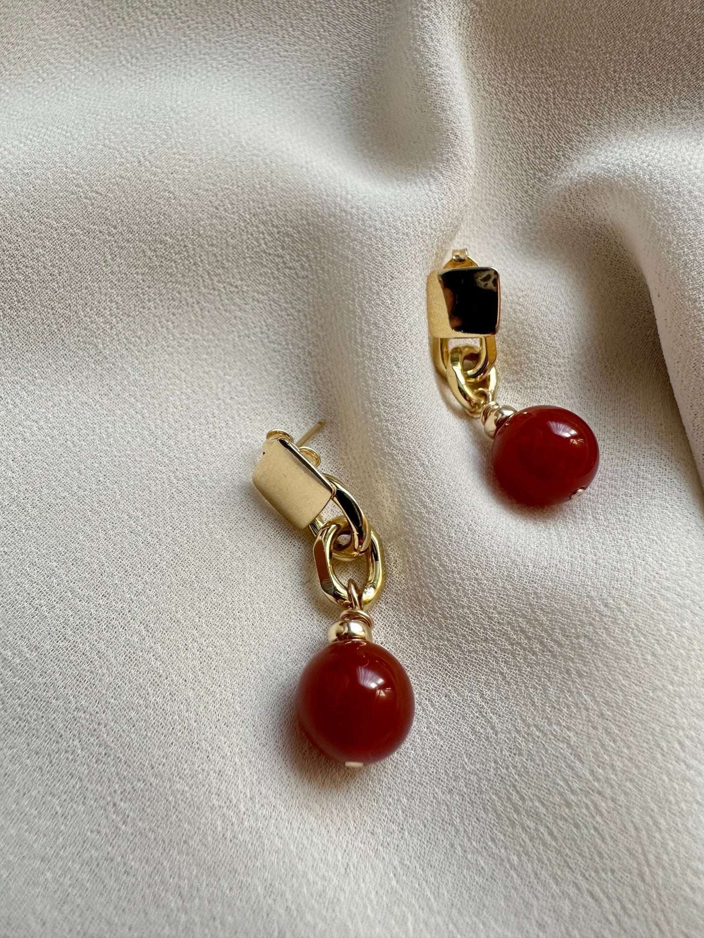 KARMA Gold Chain Gemstone Earrings