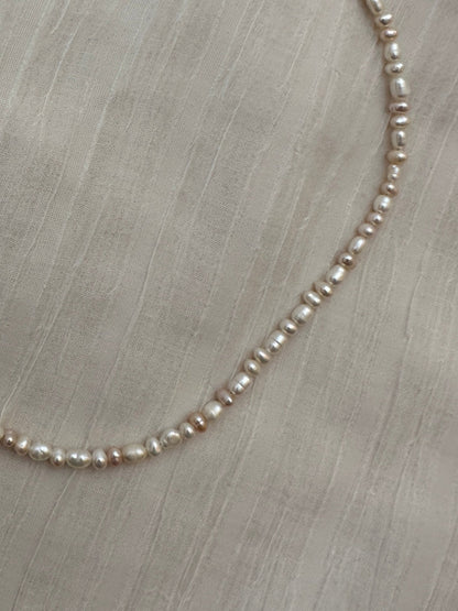 LILI PEARL NECKLACE | Mixed Pearls and Gold Filled Necklace