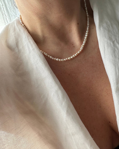 LILI PEARL NECKLACE | Mixed Pearls and Gold Filled Necklace