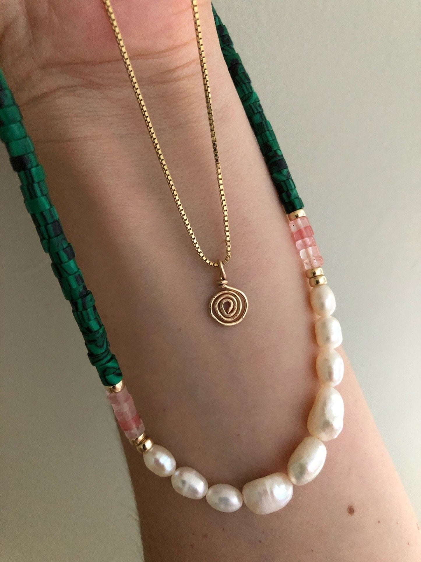 NEZ Spiral Gold Necklace