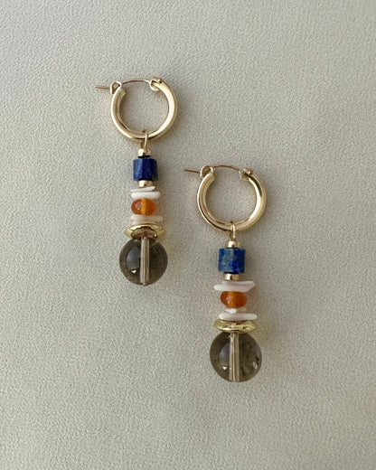 PAVIA GEMSTONE EARRINGS