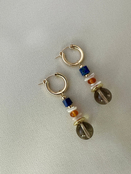 PAVIA GEMSTONE EARRINGS