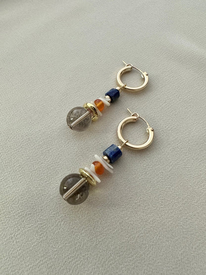 PAVIA GEMSTONE EARRINGS