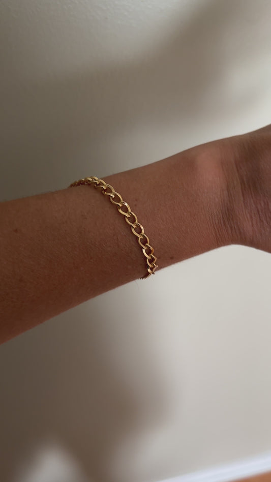 GIANNA CHAIN BRACELET | Gold-Filled Curb Chain Link Bracelet