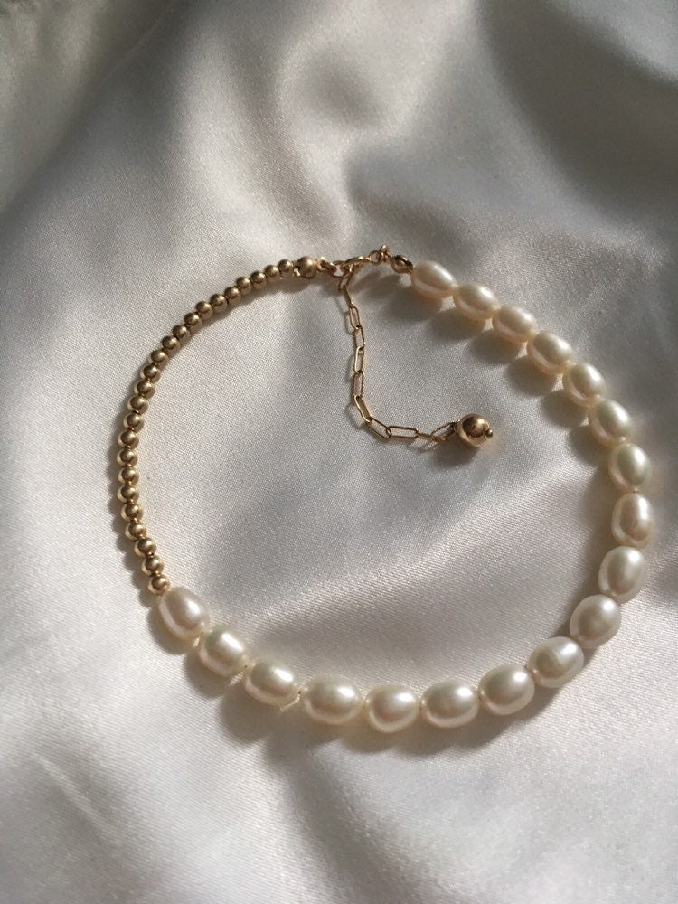 SIENE Pearl Gold Anklet