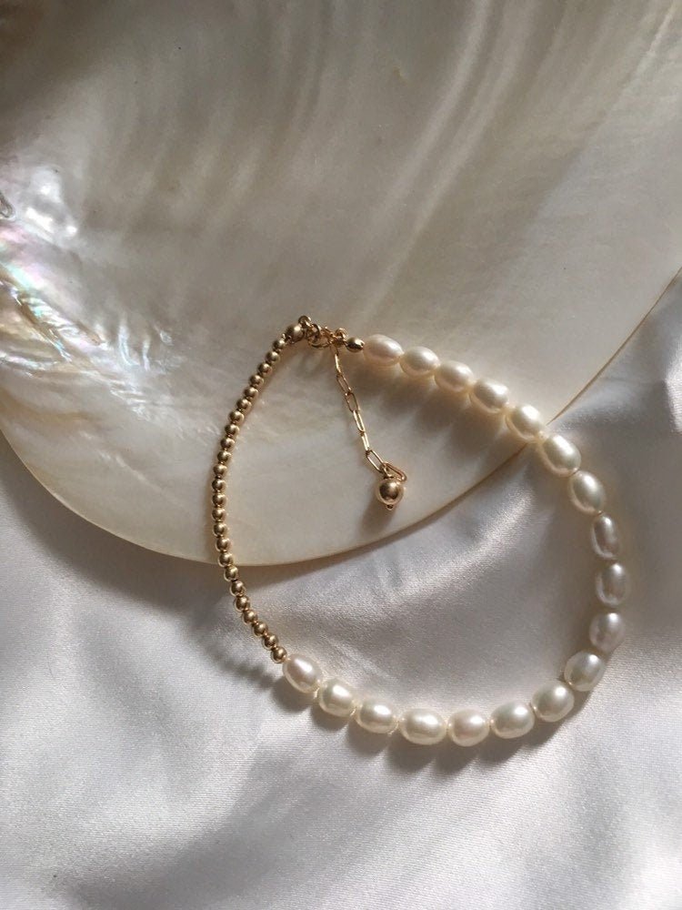 SIENE Pearl Gold Anklet