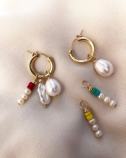 SISI PEARL HOOP EARRINGS