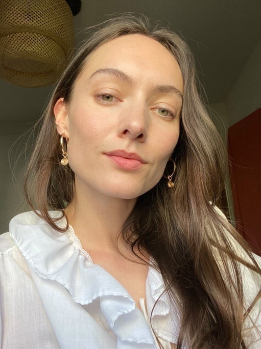 ZELIA SPIRAL HOOPS | Gold-Filled Charm Thick Hoop Earrings