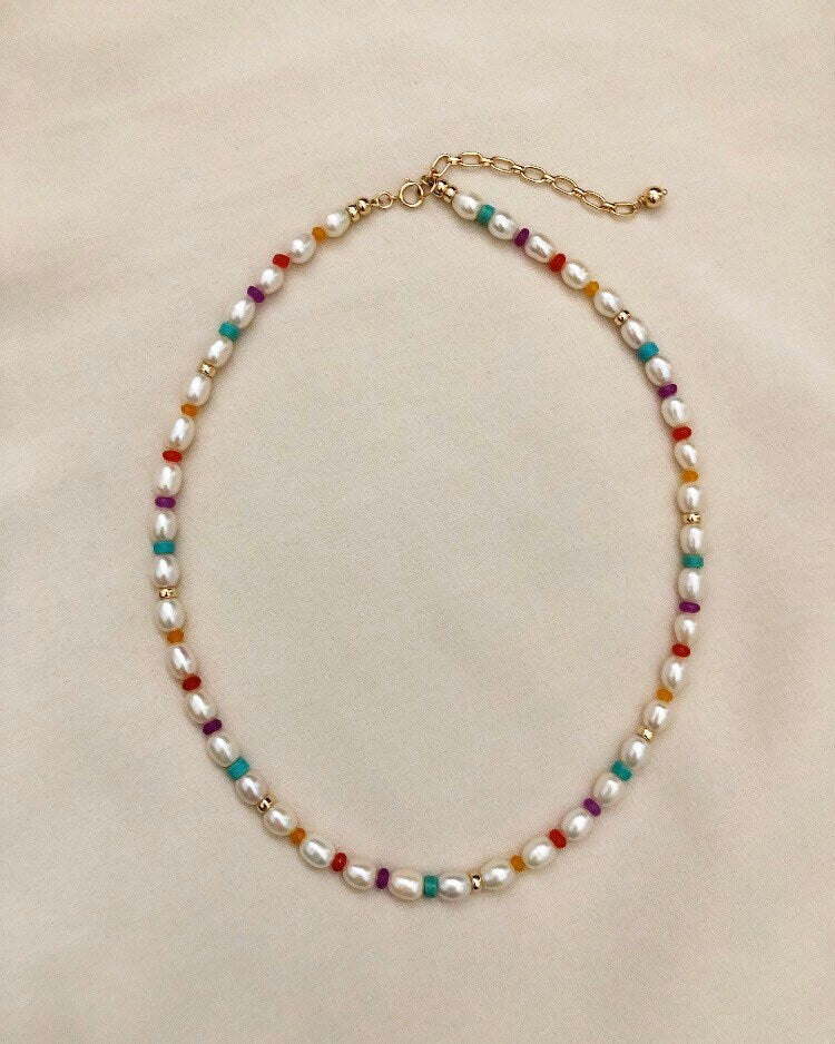 AUDREY Pearl Beaded Necklace