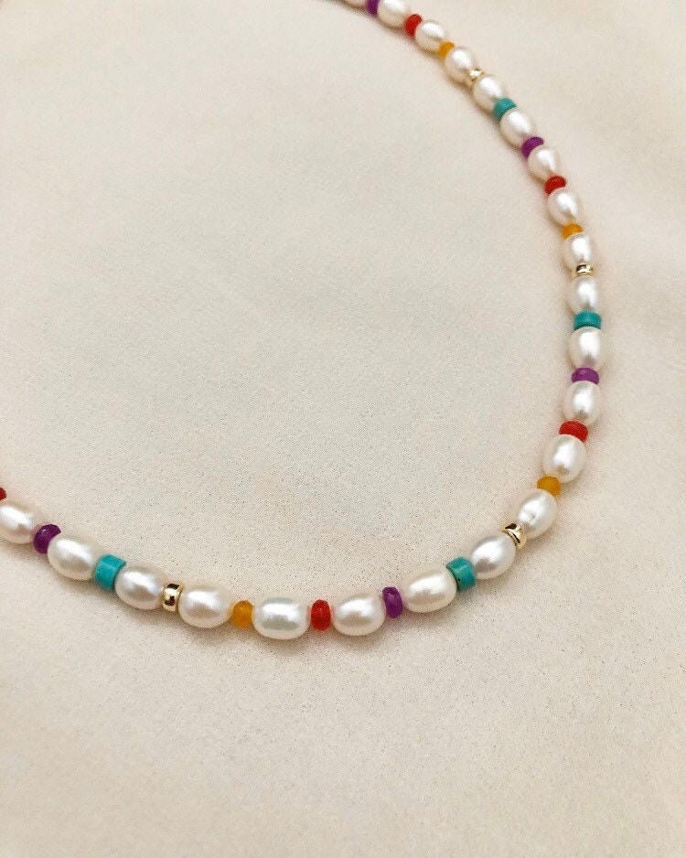 AUDREY Pearl Beaded Necklace