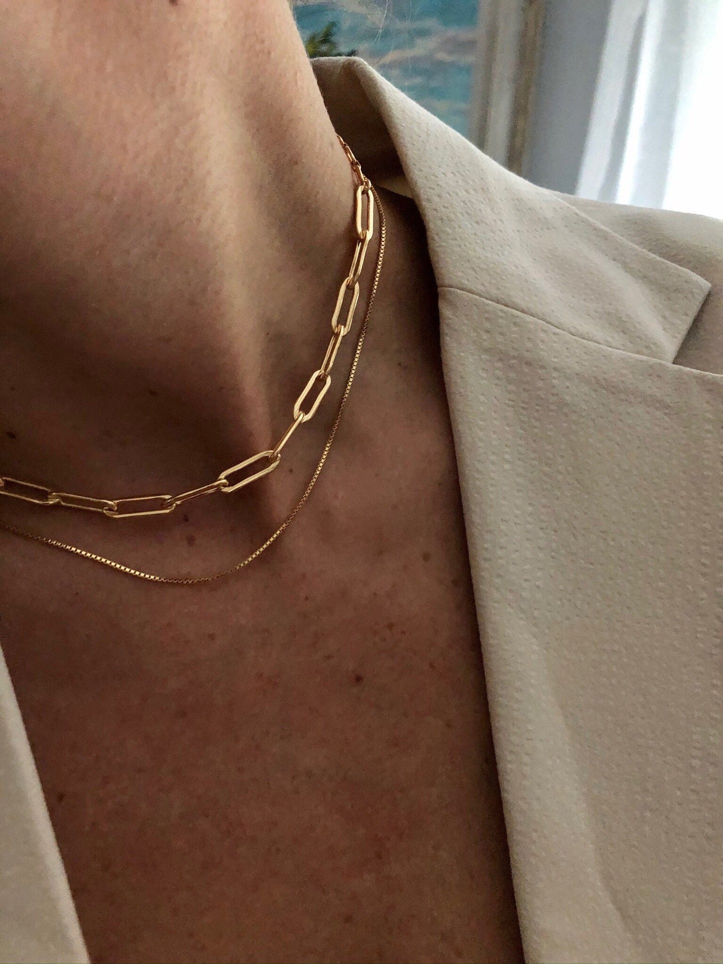 HARLOWE Paperclip Chain Necklace