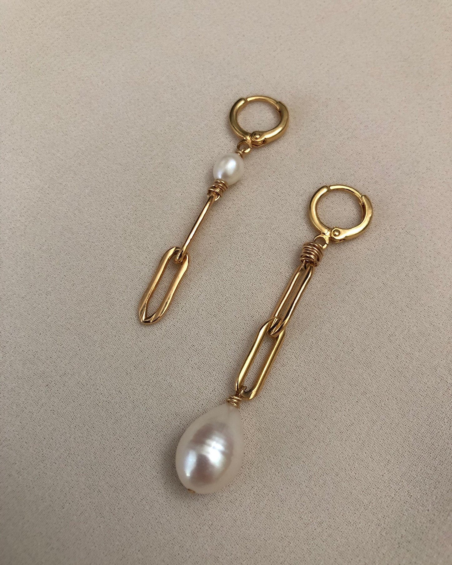 AYA Pearl Chain Earrings