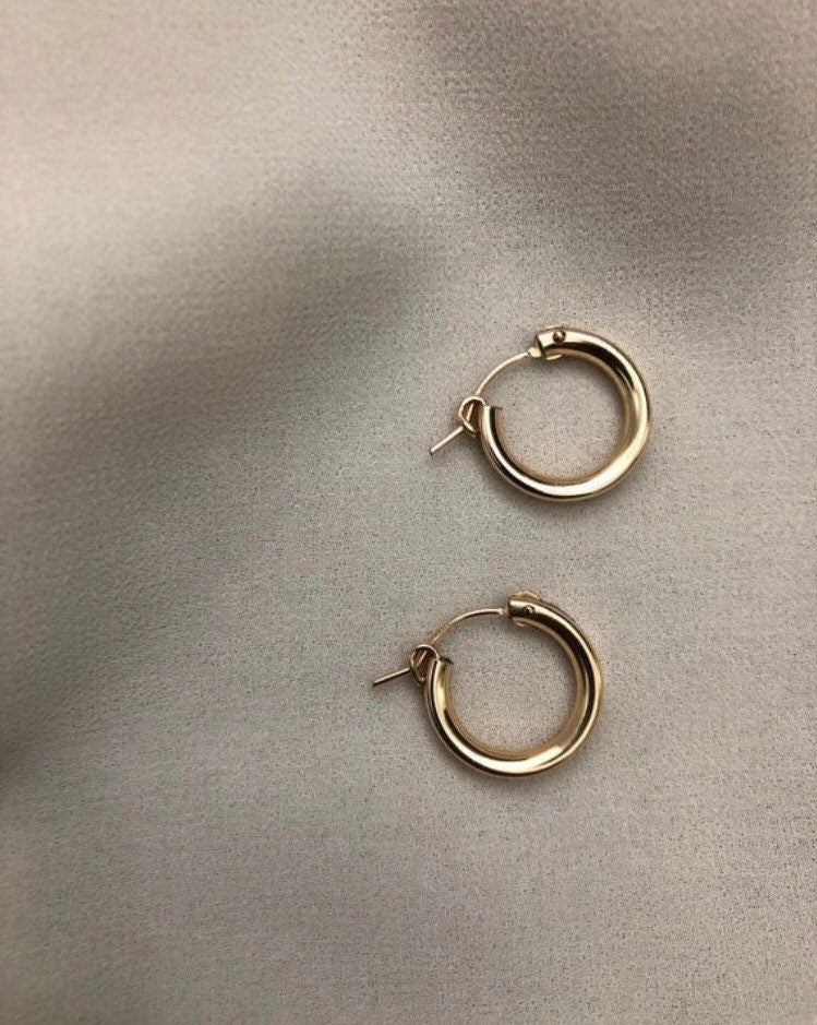 KEA Pearl Gold Hoop Earrings