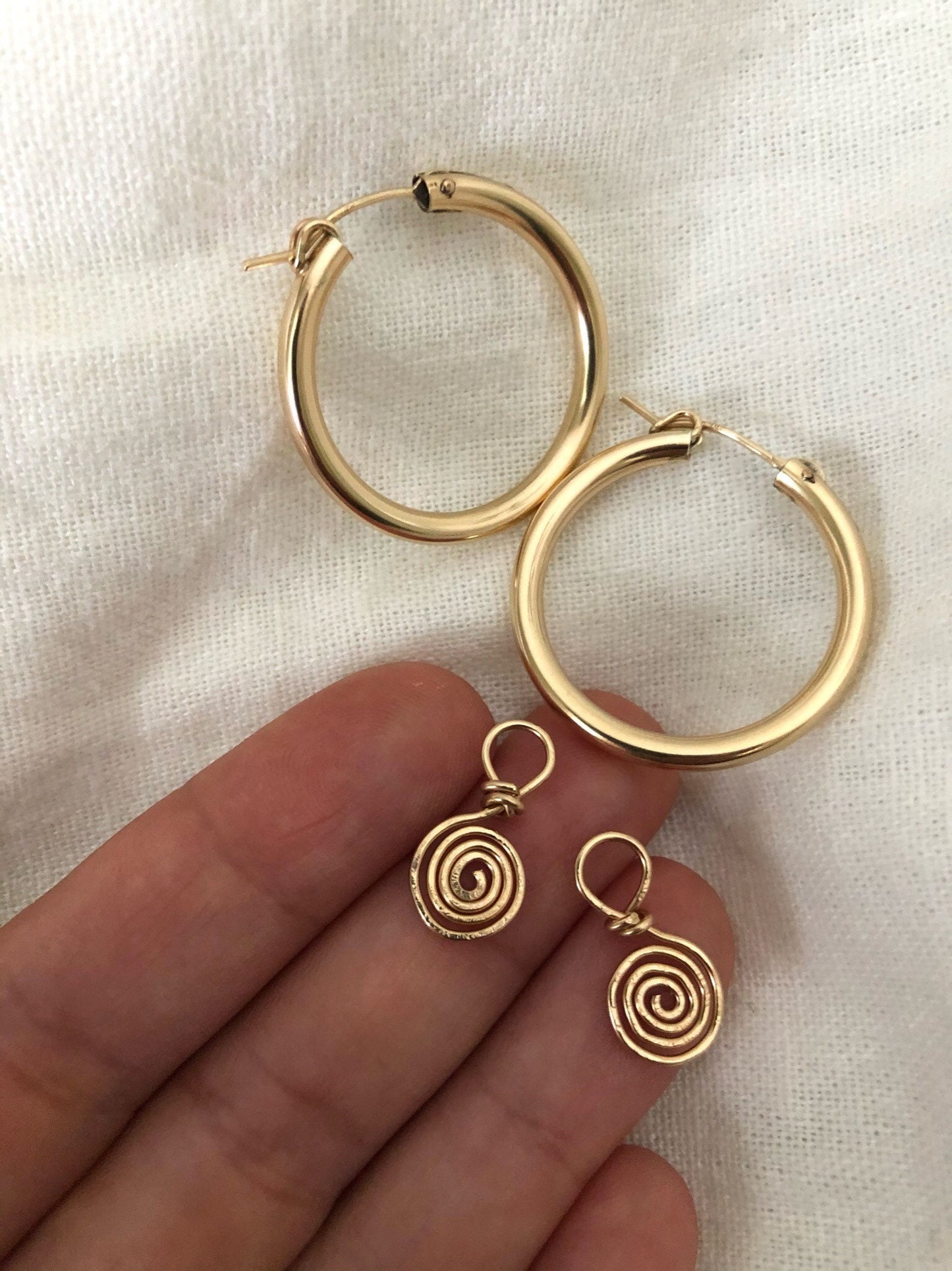 ZELIA Gold Spiral Hoop Earrings