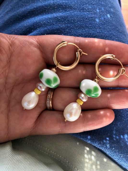AINA Pearl Bead Earrings