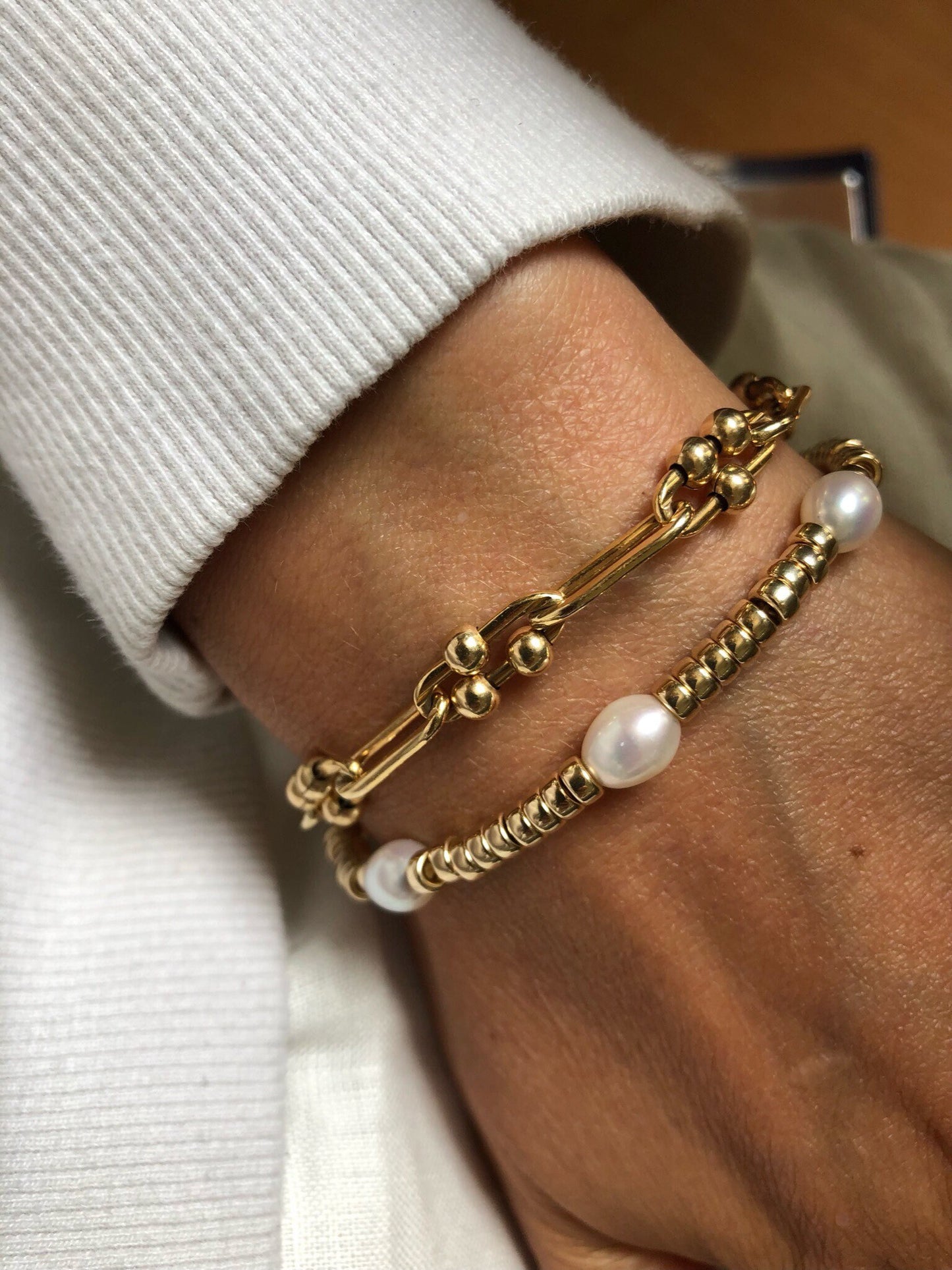 SABINE Pearl Gold Bracelet