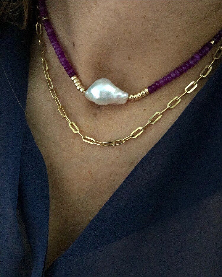 ANYA Pearl Beaded Necklace